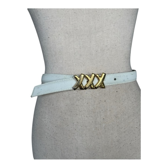 Paloma Picasso White and Gold Belt - Picture 6 of 6